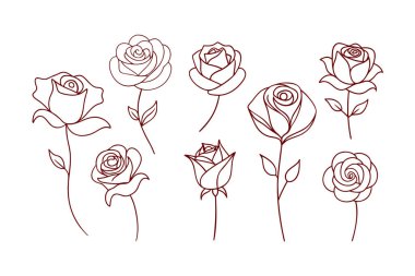 Gül çiçeği çizgisi sanatının cazibesini keşfedin, modern projeler için ideal, düğün dekoru, çiçek desenleri, ve yaratıcı dijital sanat eserleri. Tasarımlarına zarafet ve sadelik katmak için mükemmel..