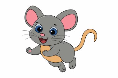 Oyuncu Fare Sıçrayan Vektör İllüstrasyonu