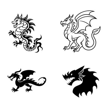 Beyaz arka planda Çin ejderhasının zarif soyut vektörü, yaratıcı ve dekoratif projeler için zengin kültürel mirası ve efsanevi cazibesini sergiliyor..