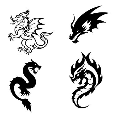 Beyaz arka planda Çin ejderhasının zarif soyut vektörü, yaratıcı ve dekoratif projeler için zengin kültürel mirası ve efsanevi cazibesini sergiliyor..