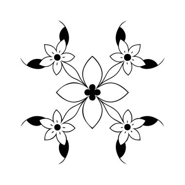 Karmaşık botanik tasarımları içeren zarif siyah çiçek süsleme vektörü seti dekoratif projeler, davetiyeler, çerçeveler ve şık grafik tasarımları için mükemmeldir..