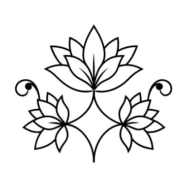 Karmaşık botanik tasarımları içeren zarif siyah çiçek süsleme vektörü seti dekoratif projeler, davetiyeler, çerçeveler ve şık grafik tasarımları için mükemmeldir..