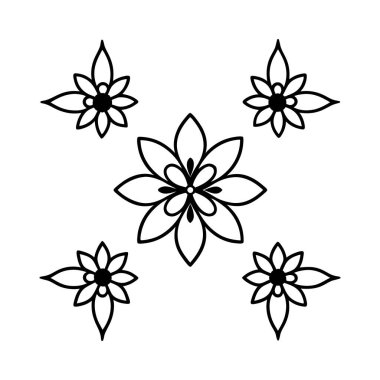 Karmaşık botanik tasarımları içeren zarif siyah çiçek süsleme vektörü seti dekoratif projeler, davetiyeler, çerçeveler ve şık grafik tasarımları için mükemmeldir..