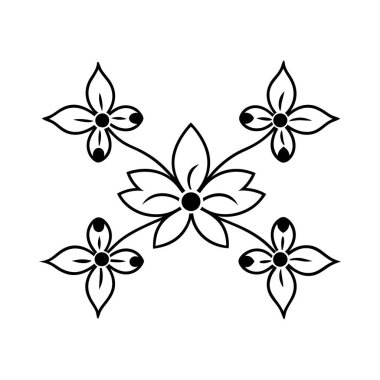 Karmaşık botanik tasarımları içeren zarif siyah çiçek süsleme vektörü seti dekoratif projeler, davetiyeler, çerçeveler ve şık grafik tasarımları için mükemmeldir..