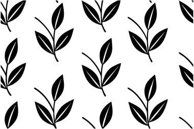 Temiz beyaz bir zemin üzerinde kusursuz bir yaprak desenleri koleksiyonu, kumaş izleri, duvar kağıtları, ambalaj ve modern yüzey tasarım projeleri için mükemmel doğal ve şık bir dokunuşla.