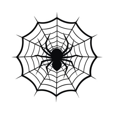 Ürkütücü perili örümcek silueti çizimi Cadılar Bayramı tasarımları için mükemmel. Posterler, davetiyeler, tişörtler ve ürkütücü gotik dokunuşlu dijital projeler için ideal..