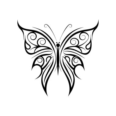 Süslü fantezi kanatları olan, yaratıcı, soyut bir kelebek dövmesi tasarımı vücut sanatı, dijital projeler, baskılar ve benzersiz bir stile sahip modern dekoratif sanat eserleri için mükemmel..