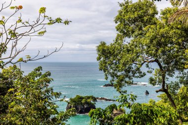 Manuel Antonio Kosta Rika 'nın deniz manzarası