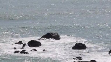 Dalgalar kayalara çarpıyor Manuel Antonio Kosta Rika