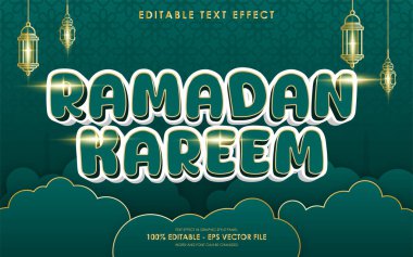 Düzenlenebilir Ramazan Kareem Metin Efekti