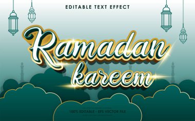 Düzenlenebilir Ramazan Kareem Metin Efekti