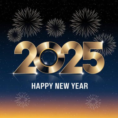 Işıldayan numaralarla dolu 2025 yılınız kutlu olsun. Mutlu yıllar 2025. Mutlu Noeller ve Mutlu Yıllar Arkaplanı.