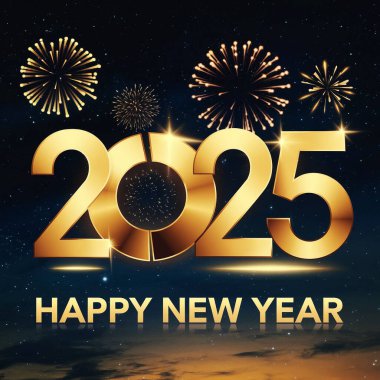 Işıldayan numaralarla dolu 2025 yılınız kutlu olsun. Mutlu yıllar 2025. Mutlu Noeller ve Mutlu Yıllar Arkaplanı.