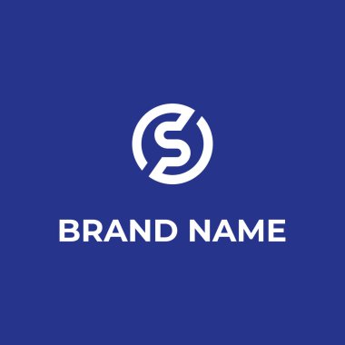 Corporate Letter OS Minimalistic logo design featuring a bold monogram on a solid blue background, perfect for representing modern brands with a sleek and professional look