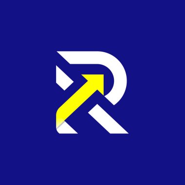 Corporate Minimalist Letter R logo template. RI IR NJ letter logo. Sleek and modern geometric logo design featuring abstract shapes. Ideal for contemporary brands focusing on innovation and minimalism.