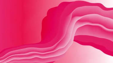 Dinamik Animasyon Soyut Pembe Gradyan Akan Dalga Kalıpları ve Canlı Gölgeler