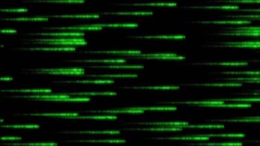 Parlayan Yeşil Veri Akımları (124; Dijital Kod Akış Canlandırması)