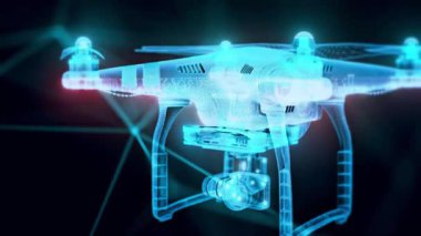 3D X-Ray Görünümlü Fütürist İnsansız Hava Aracı Teknolojisi: Yüksek Teknolojik UAV Görselleştirme