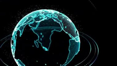Global Dijital Ağ (124; Gelecekçi Dünya Veri Bağlantısı Canlandırması.