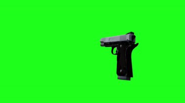 Yeşil Ekran 'da Tabanca Çekimi (124.000); HD' de Silah Ateşi Füze Videosu