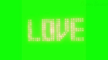 Love Dot Lights Matris Tipografisi Yüksek Karşıtlık Minimalist Tasarım