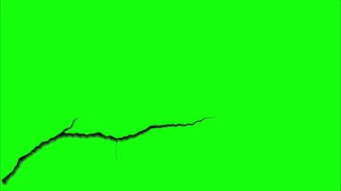 Yeşil Ekran Kırılma Efekti VFX için Yer Çatlatan Animasyon