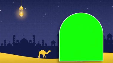 Yeşil Ekran İslami Festival Şablonu ile Kurban Canlandırılmış Arkaplan