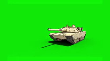 Gerçekçi Tank Atış Animasyonu (124; Askeri Sahneler için Yeşil Ekran VFX)