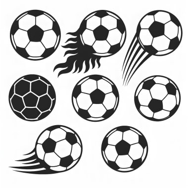 Yanan Futbol Topu Vektörü Futbol Hız ve Hareket Tasarım Elementleri