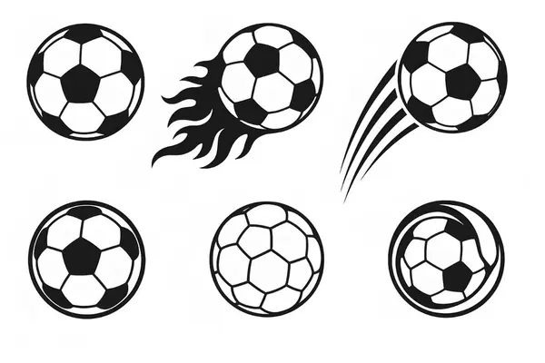 Yanan Futbol Topu Vektörü Futbol Hız ve Hareket Tasarım Elementleri