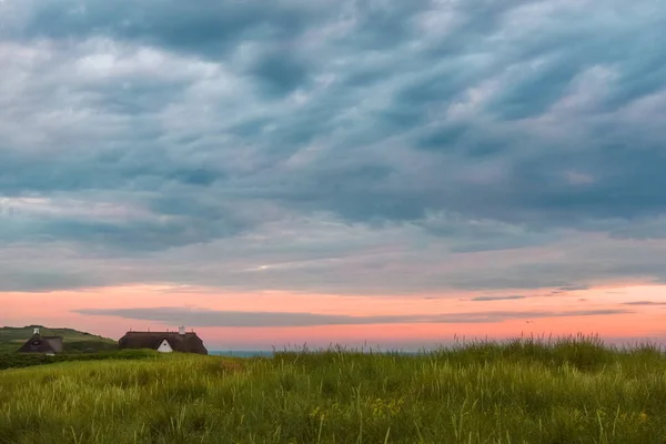 Beautiful Nature Scenery Sylt Island Germany Cloudy Sky Sunset Landscape — Stock Photo, Image