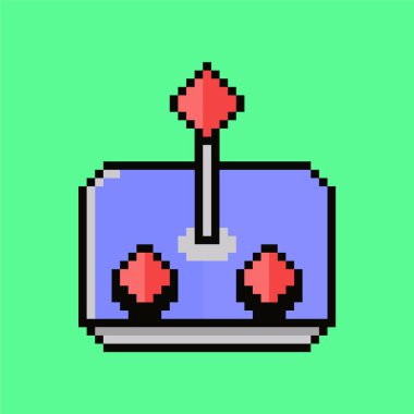 Retro oyun konsol piksel sanatı 
