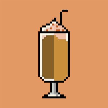 Kahve simgesi pikseli çizimi 