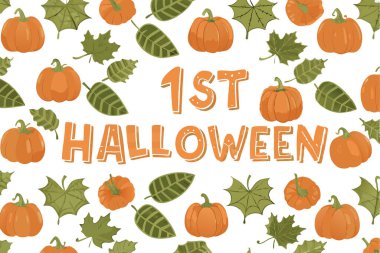 1st Halloween vector illustration clipart