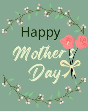 Anneler Günü 'nü kutlamak için küçük bir hatırlatma kartı. 
