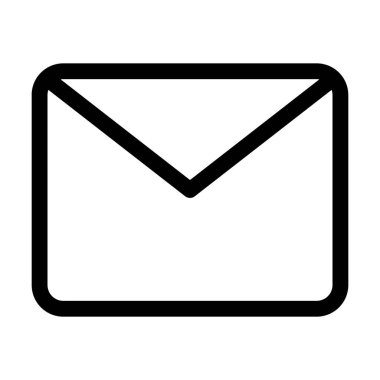 Web ve Tasarım Kullanımı için Parlak Siyah ve Beyaz Posta Simgesi: UI, UX ve Dijital Projeler için ideal, Kullanıcı Arayüzleri ve Çevrimiçi Platformlara Temiz ve İşlevsel Element Ekleme