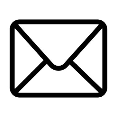 Web ve Tasarım Kullanımı için Parlak Siyah ve Beyaz Posta Simgesi: UI, UX ve Dijital Projeler için ideal, Kullanıcı Arayüzleri ve Çevrimiçi Platformlara Temiz ve İşlevsel Element Ekleme