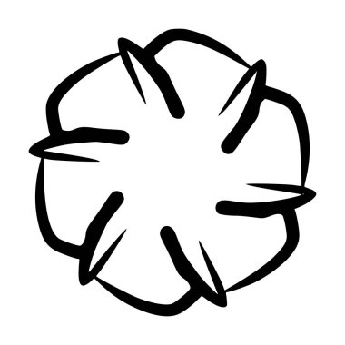 Web ve Tasarım Kullanımı için Parlak Siyah ve Beyaz Radyasyon Simgesi: UI, UX ve Dijital İçerik için ideal, Kullanıcı Arayüzleri ve Tasarım Projelerine Modern ve Fonksiyonel Element Eklemek