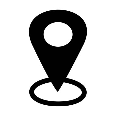 Minimalist siyah-beyaz konum simgesi, web tasarımı, mobil uygulamalar ve navigasyon arayüzleri için mükemmel. Haritalar, GPS sistemleri ve konum göstergeleri gerektiren projeler için uygun temiz, basit bir sembol