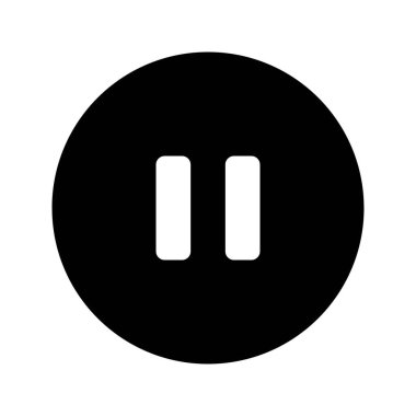 Web siteleri ve Grafik Tasarım Minimalist ve Çok Yönlü, Dijital Arayüzler için Mükemmel, Mobil Uygulamalar ve Modern Projeler İçin Temiz, Profesyonel Bir Görünüm Gereken Siyah ve Beyaz Duraklama Simgesi logosu