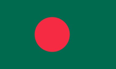 Bangladeş bayrağı. Vektör tasarımı..