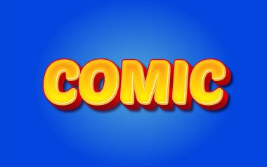 Comic 3d metin efekti şablon premium biçimi