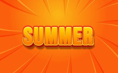 Yaz 3d düzenlenebilir metin efekti stili premium eps şablonu ve güneş sütyenleri