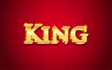King 3d metin efekti şablon premium biçimi