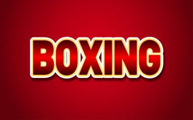 Boxing 3d editable text style effect design 