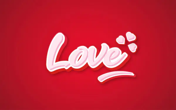 stock vector Love 3d editable text style effect design 