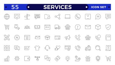 Servis simgesi koleksiyonu seti. Adalet, avukat, noterler, hukuk, göçmenlik, avukatlık, ekommerce, finans, muhasebe, vektör, iş, iletişim, perakende, düz, tasarım, sözleşme simgesi