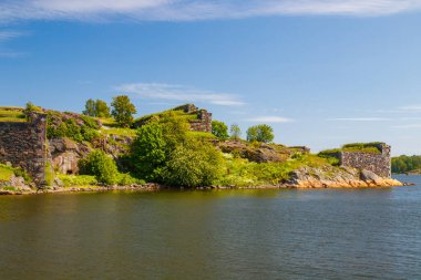 Finlandiya, Helsinki 'de yaz günü Suomenlinna Kalesi.