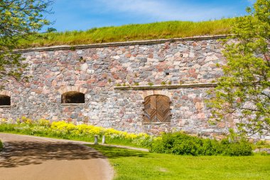 Yazın Helsinki, Finlandiya 'da Suomenlinna Kalesi.