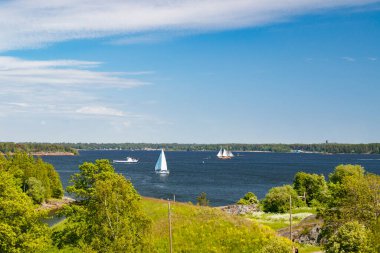 Suomenlinna Kalesi 'nden denize bak.